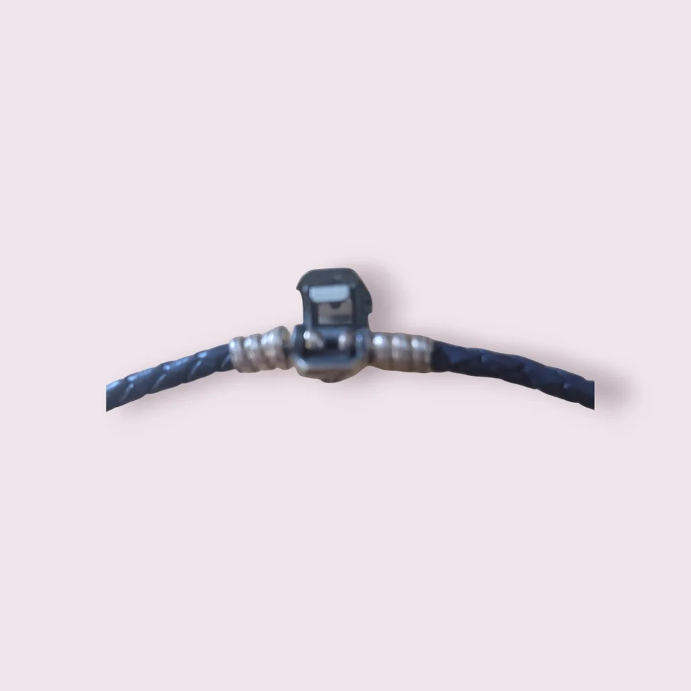 Pandora Blue Leather Bracelet with Silver Clasp - Picture 5 of 6